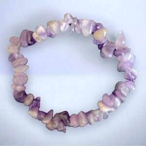 Purple Beaded Stone Bracelet